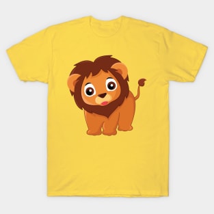 Cute Lion Adorable African Animal Kawaii Zoo Creature T-Shirt